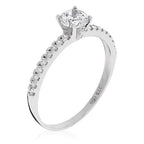Bague "Destinée" - Or Blanc 375/1000 Et Zirconium