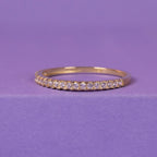 Bague "Délicatesse" - Or Jaune 375/1000 Et Zirconium