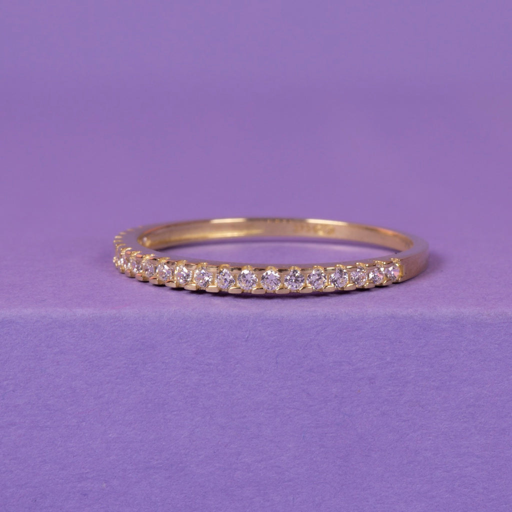 Bague "Délicatesse" - Or Jaune 375/1000 Et Zirconium