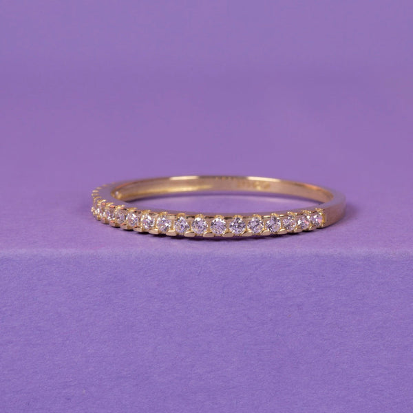 Bague "Délicatesse" - Or Jaune 375/1000 Et Zirconium