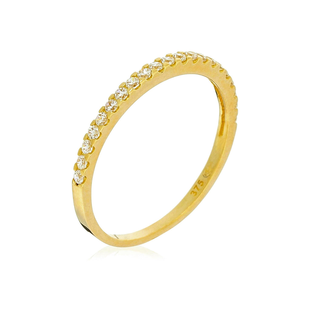 Bague "Délicatesse" Or Jaune 375/1000 Et Zirconium