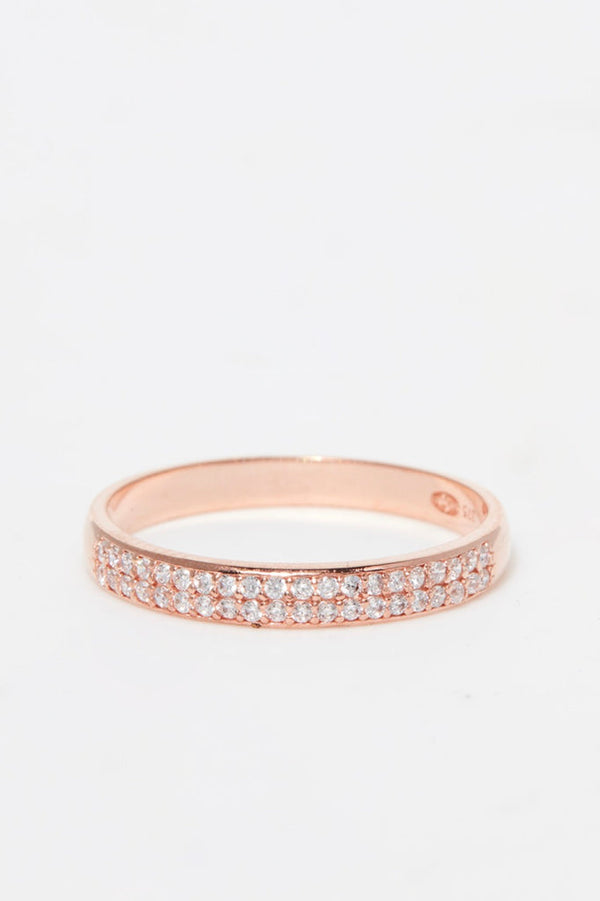 Bague "Justesse" - Or Rose 375/1000 Et Zirconium
