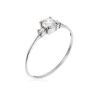Bague "Intuition" Or Blanc 375/1000 Et Zirconium