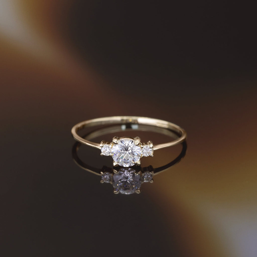 Bague "Intuition" Or Jaune 375/1000 Et Zirconium
