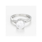 Bague "Tourbillon" Or Blanc 375/1000 Et Zirconium