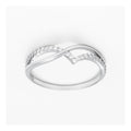Bague "Envol" Or Blanc 375/1000 Et Zirconium