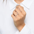 Bague "Rencontre Florale" - Or Blanc 375/1000
