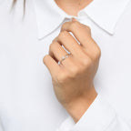 Bague "Rencontre Florale" - Or Blanc 375/1000