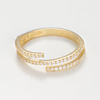 Bague "Elodie" - Or Jaune 375/1000 Et Zirconium