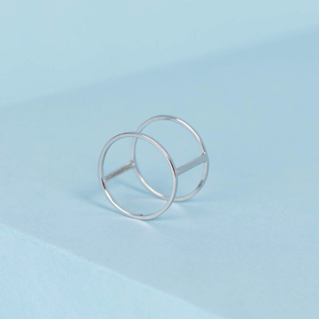 Bague "Jolie Cage Dorée" - Or Blanc 375/1000