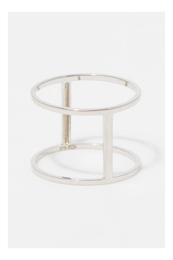 Bague "Jolie Cage Dorée" Or Blanc 375/1000
