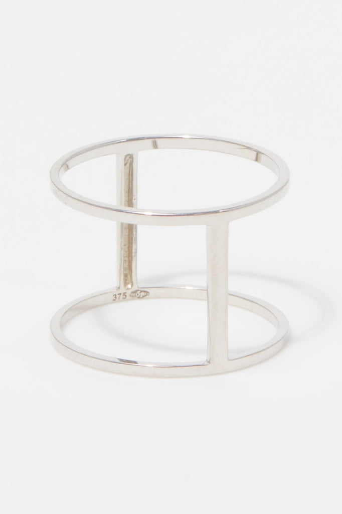 Bague "Jolie Cage Dorée" - Or Blanc 375/1000