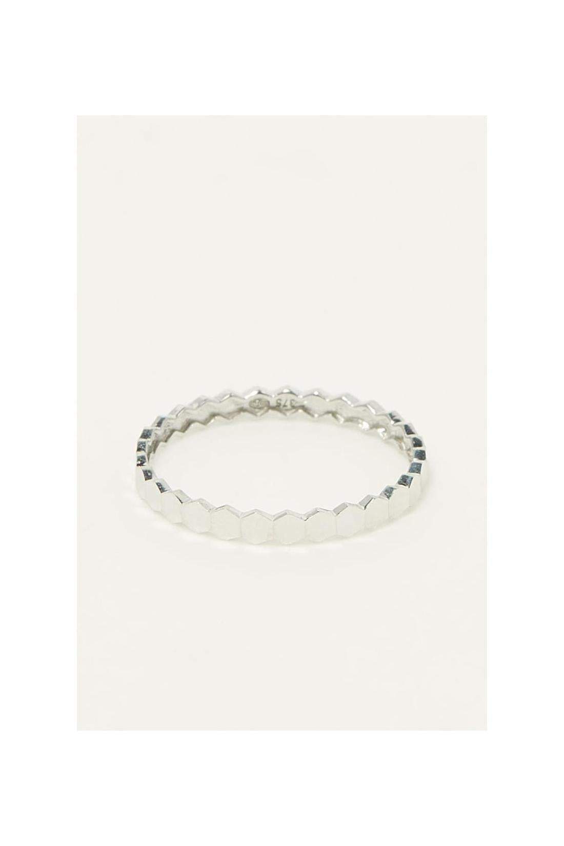 Bague "Fiancée" Or Blanc 375/1000