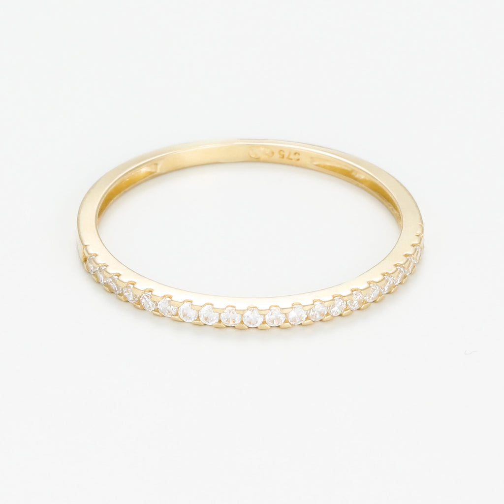 Bague "Hélios" - Or Jaune 375/1000 Et Zircon