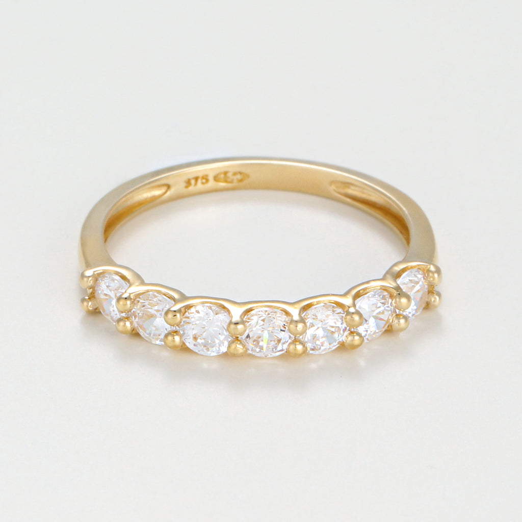 Bague "Zoé"Or Jaune 375/1000 Et Zirconium