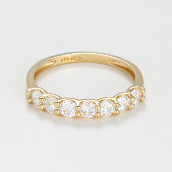 Bague "Zoé"Or Jaune 375/1000 Et Zirconium
