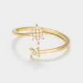 Bague "Stella" - Or Jaune 375/1000 Et Zirconium