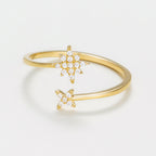 Bague "Stella" - Or Jaune 375/1000 Et Zirconium
