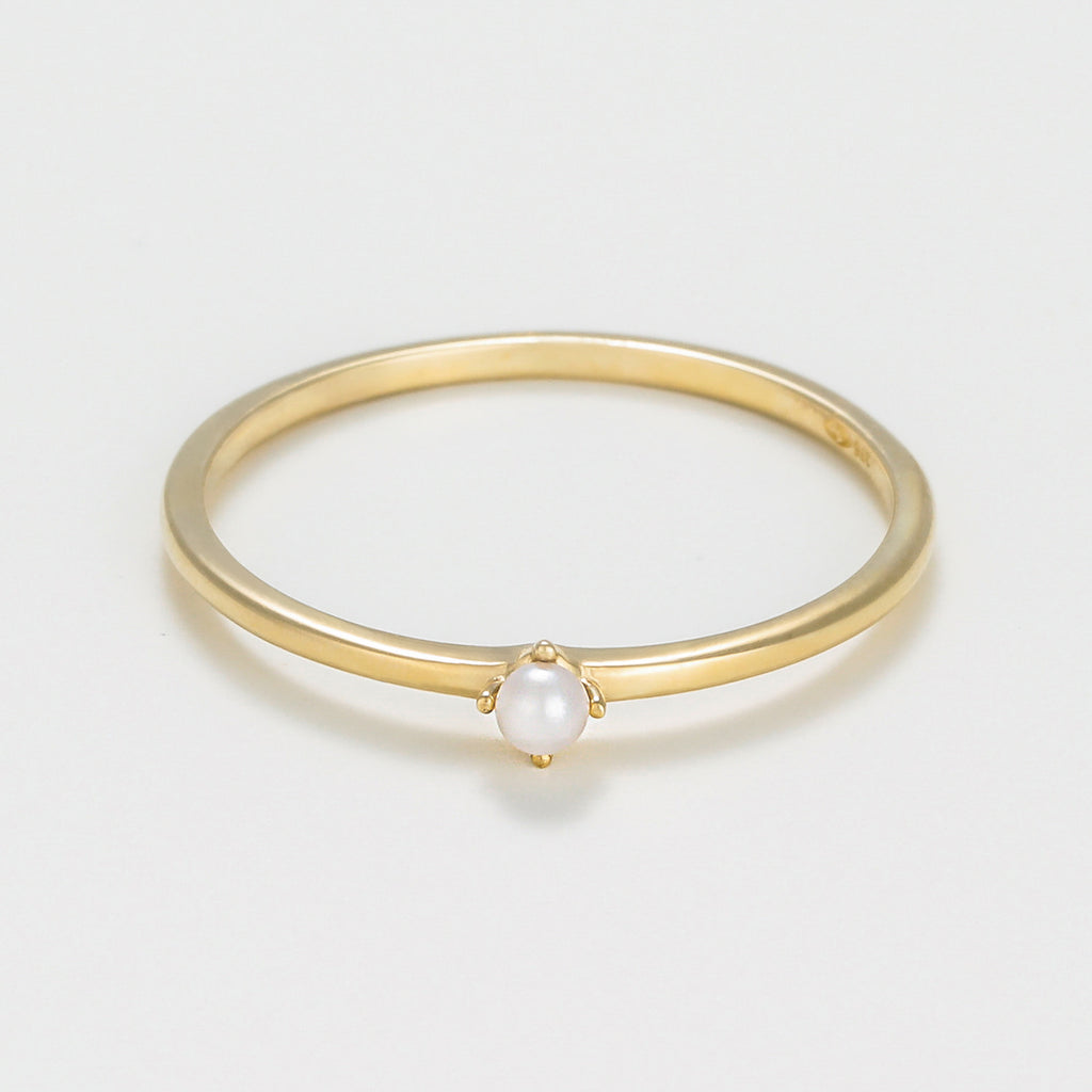 Bague Or Jaune 375/1000 Et Perles