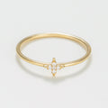 Bague "Kamélia" - Or Jaune 375/1000 Et Zirconium