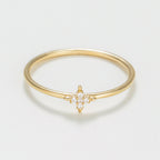 Bague "Kamélia" - Or Jaune 375/1000 Et Zirconium