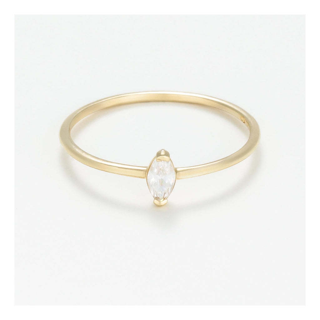 Bague " Nao" Or Jaune  375/1000 Et Zirconium