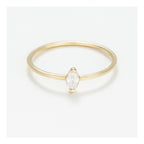 Bague " Nao" Or Jaune  375/1000 Et Zirconium