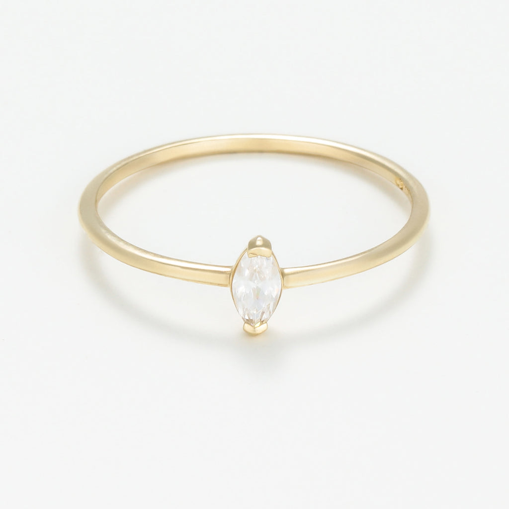 Bague "Nao" - Or Jaune 375/1000 Et Zirconium