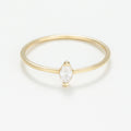Bague "Nao" - Or Jaune 375/1000 Et Zirconium