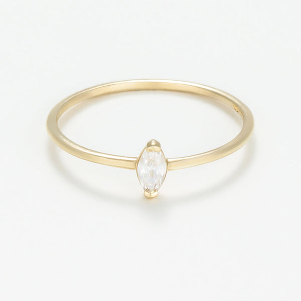 Bague "Nao" - Or Jaune 375/1000 Et Zirconium
