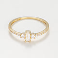Bague "Iriss" - Or Jaune 375/1000 Et Zirconium