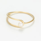 Bague "Malee" - Or Jaune 375/1000 Et Perles Blanche