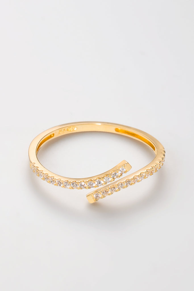 Bague "Alaia" - Or Jaune 375/1000 Et Zirconium