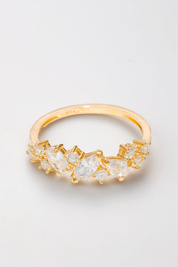 Bague "Nola" - Or Jaune 375/1000 Et Zirconium