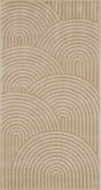 Tapis de salon moderne motifs en arcs modernes et contemporain beige : BIA157BEI BIANCA