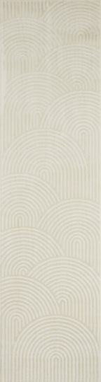 Tapis arc-en-ciel crème avec longs poils en relief : BIA157CRE BIANCA