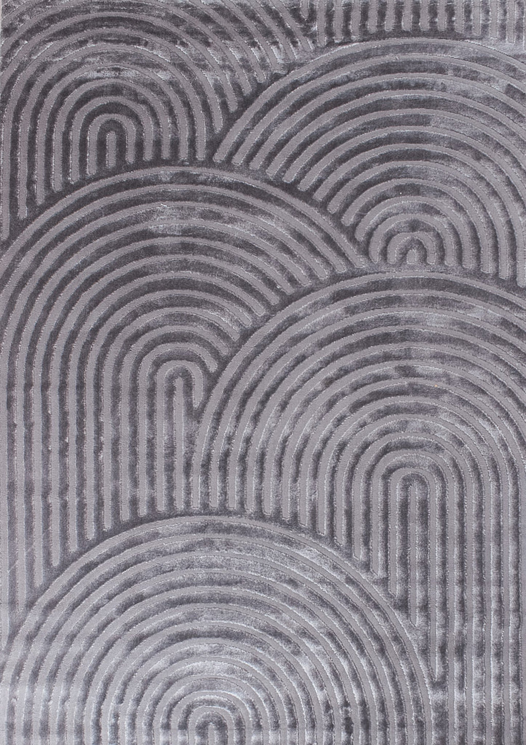 Tapis arc-en-ciel gris avec longs poils en relief : BIA157GRI BIANCA
