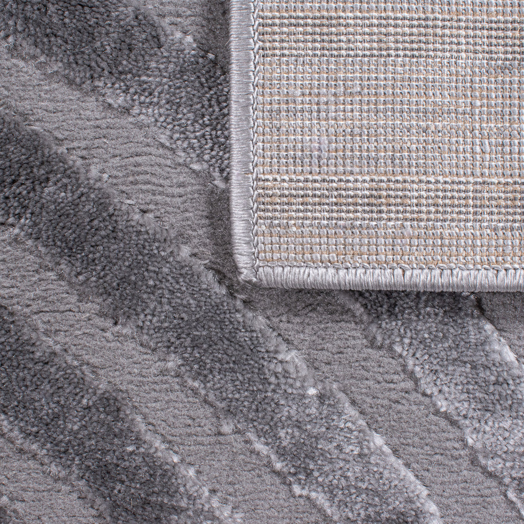 Tapis arc-en-ciel gris avec longs poils en relief : BIA157GRI BIANCA