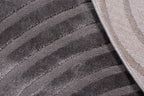 Tapis rond arc-en-ciel gris avec longs poils en relief : BIA157GRI BIANCA