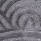 Tapis arc-en-ciel gris avec longs poils en relief : BIA157GRI BIANCA