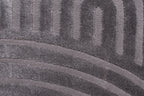 Tapis rond arc-en-ciel gris avec longs poils en relief : BIA157GRI BIANCA