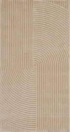 Tapis motif géométrique poils en relief beige : BIA159BEI BIANCA