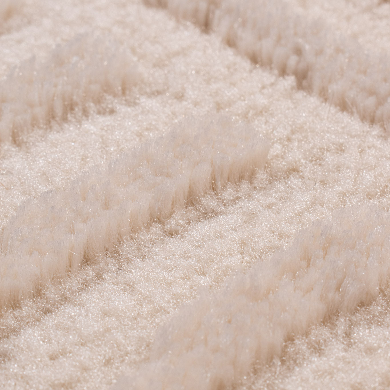 BIANCA - Tapis rond moderne crème à relief - BIA159CRE BIANCA
