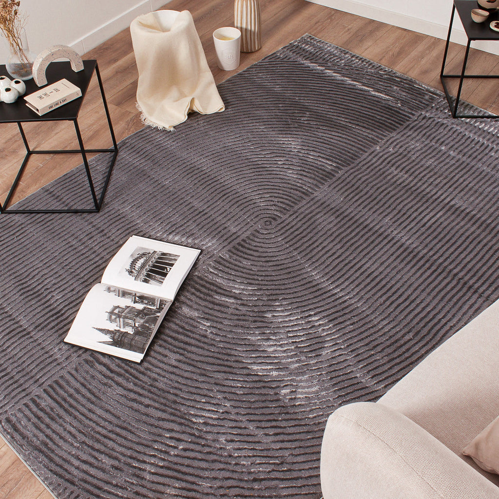 Bianca - Tapis moderne gris à relief - BIA159GRI BIANCA