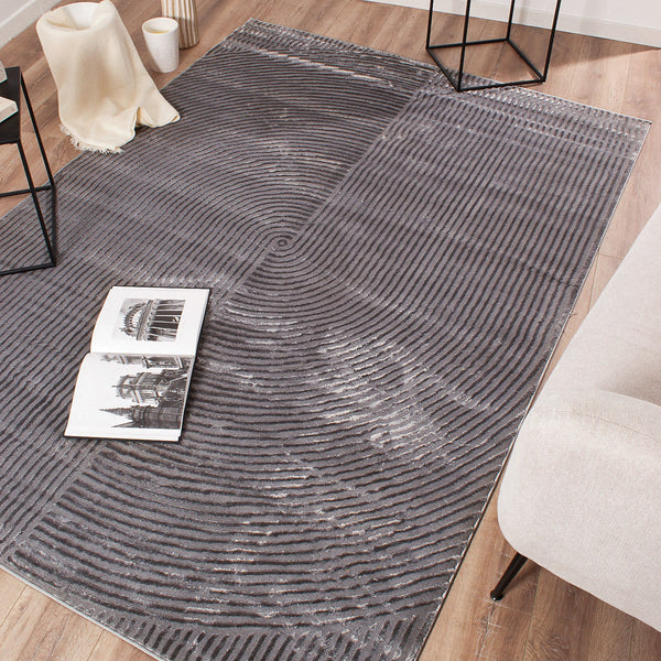 Bianca - Tapis moderne gris à relief - BIA159GRI BIANCA