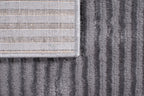 Tapis motif géométrique poils en relief gris : BIA159GRI BIANCA
