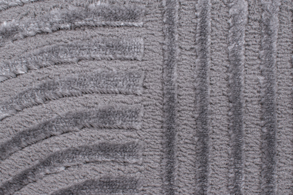Tapis motif géométrique poils en relief gris : BIA159GRI BIANCA