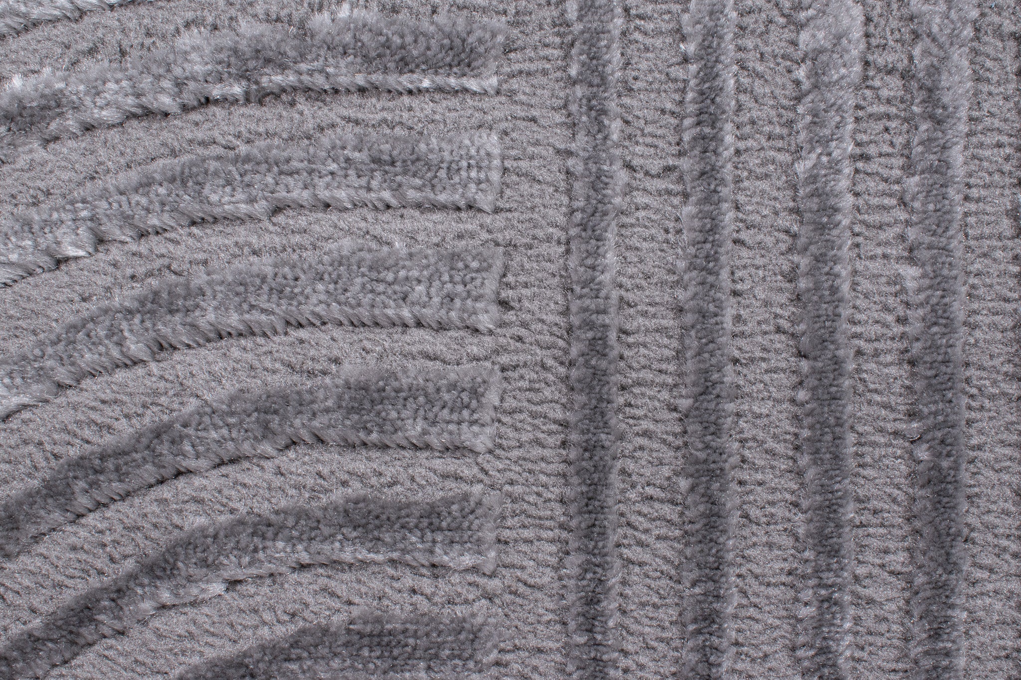 Tapis motif géométrique poils en relief gris : BIA159GRI BIANCA