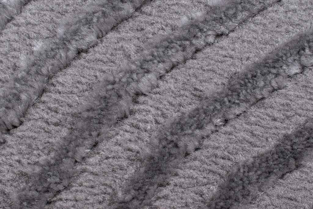 Tapis motif géométrique poils en relief gris : BIA159GRI BIANCA