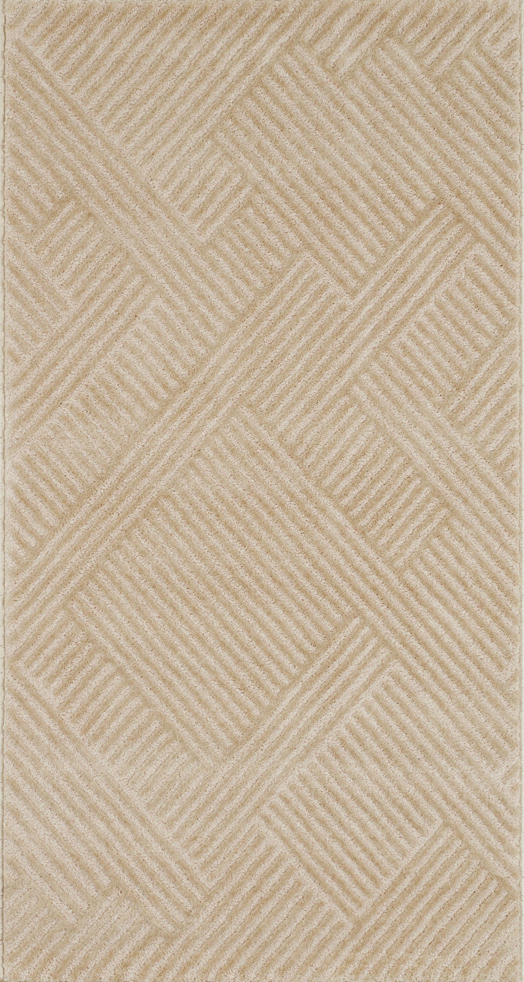 Tapis intérieur poils en relief beige : BIA160BEI BIANCA